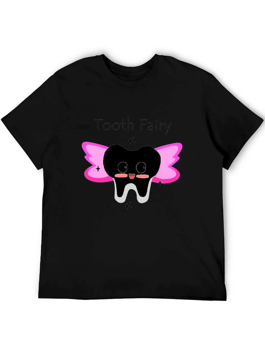 Tooth Fairy Graphic Tee - Black Cotton Shirt