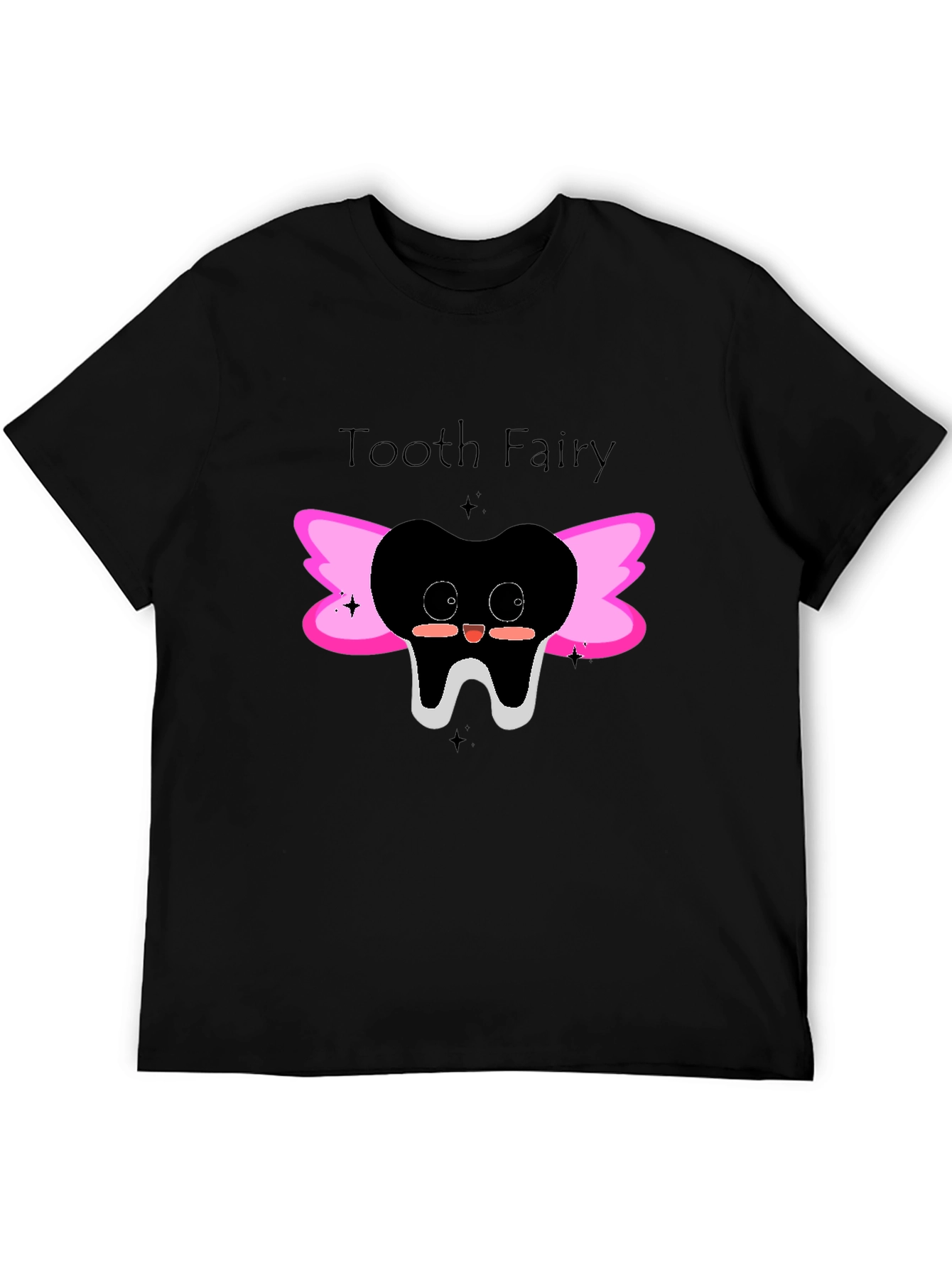 Tooth Fairy Graphic Tee - Black Cotton Shirt
