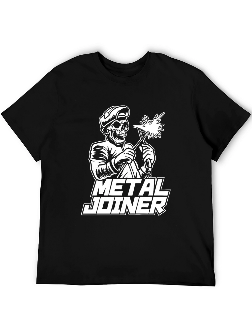 Metal Joiner Skeleton Welder Black T-Shirt