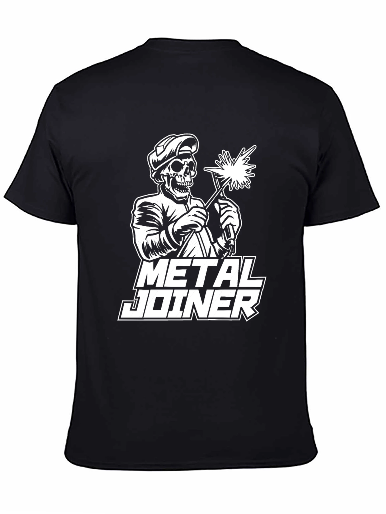 Metal Joiner Skeleton Welder Black T-Shirt