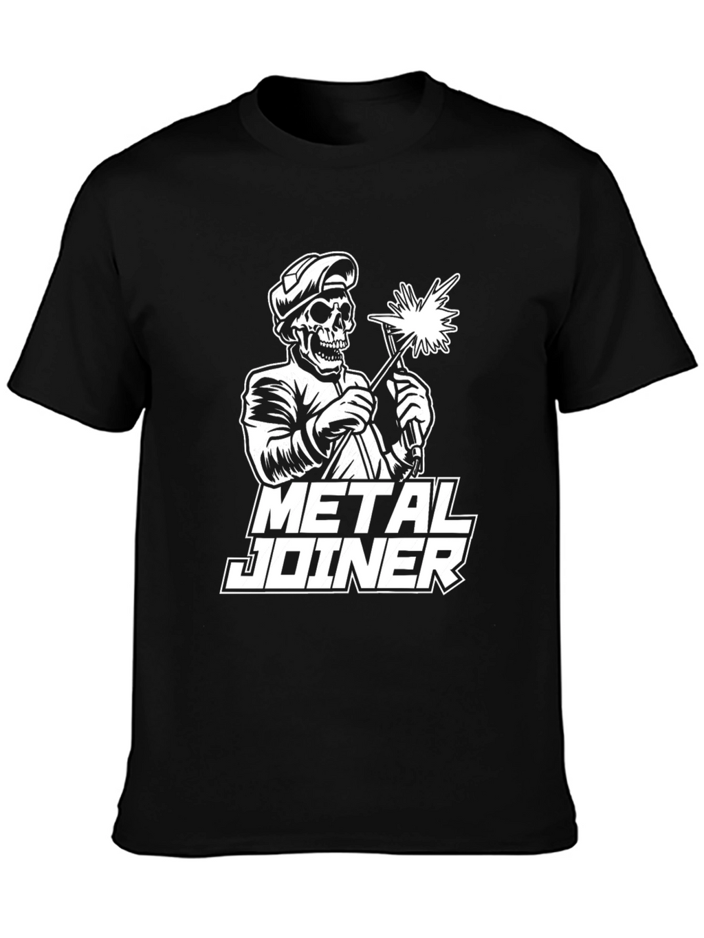 Metal Joiner Skeleton Welder Black T-Shirt