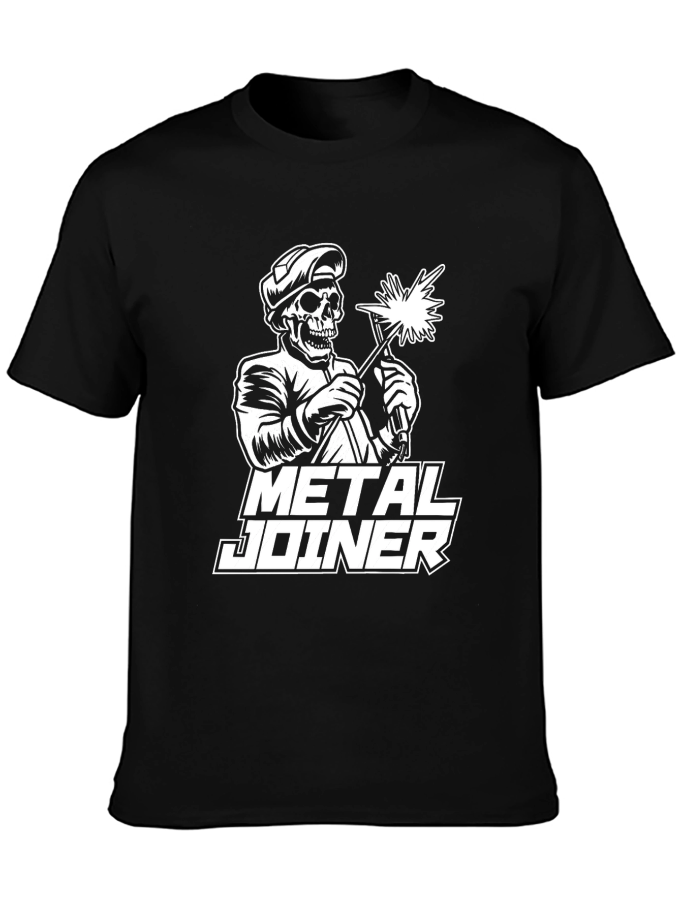 Metal Joiner Skeleton Welder Black T-Shirt