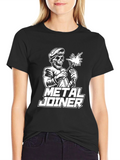 Metal Joiner Skeleton Welder Black T-Shirt