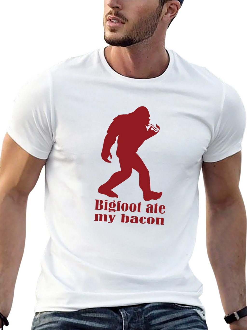 Bigfoot Ate My Bacon Graphic Tee