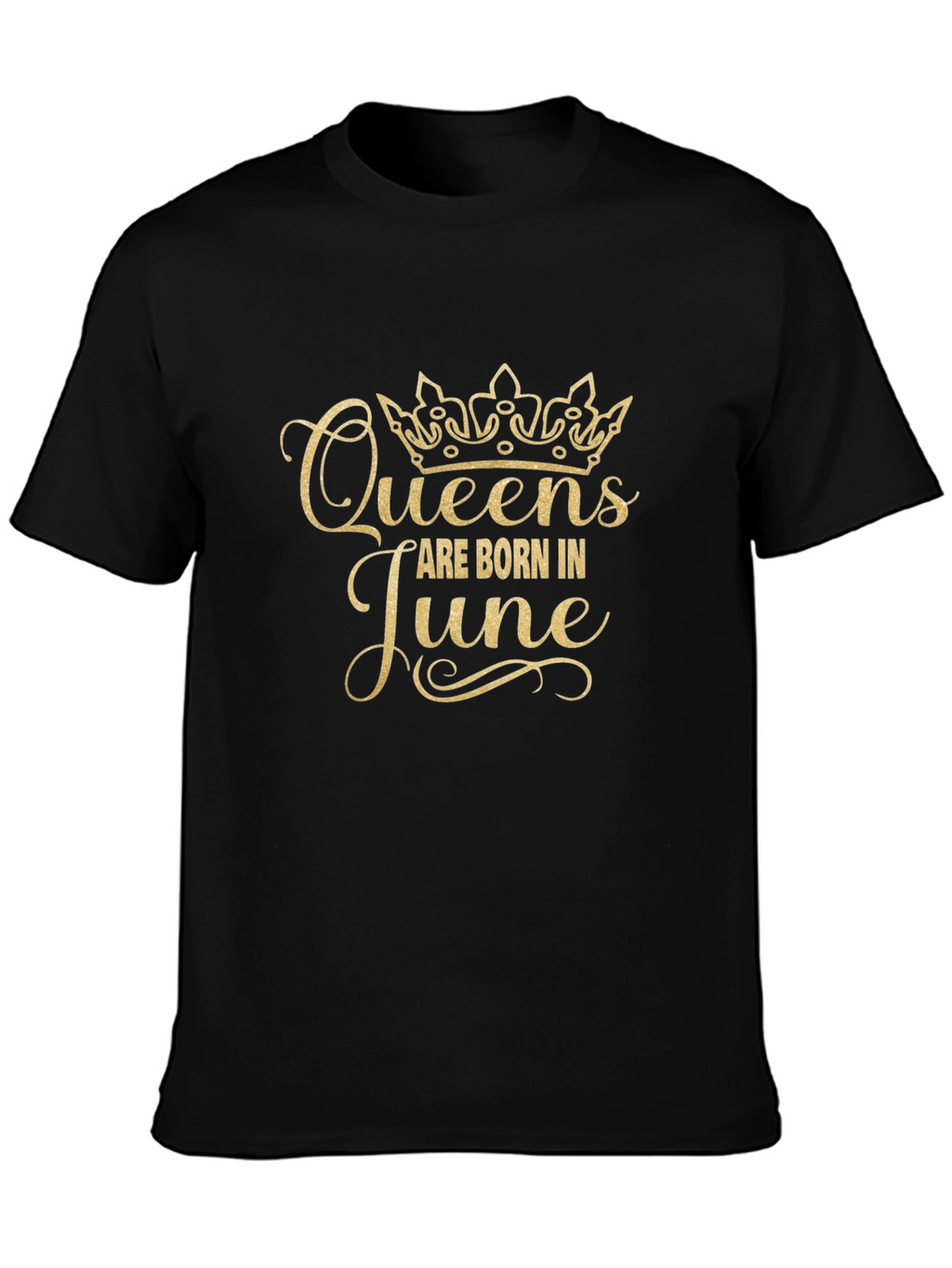 Queens Born in June Black T-Shirt