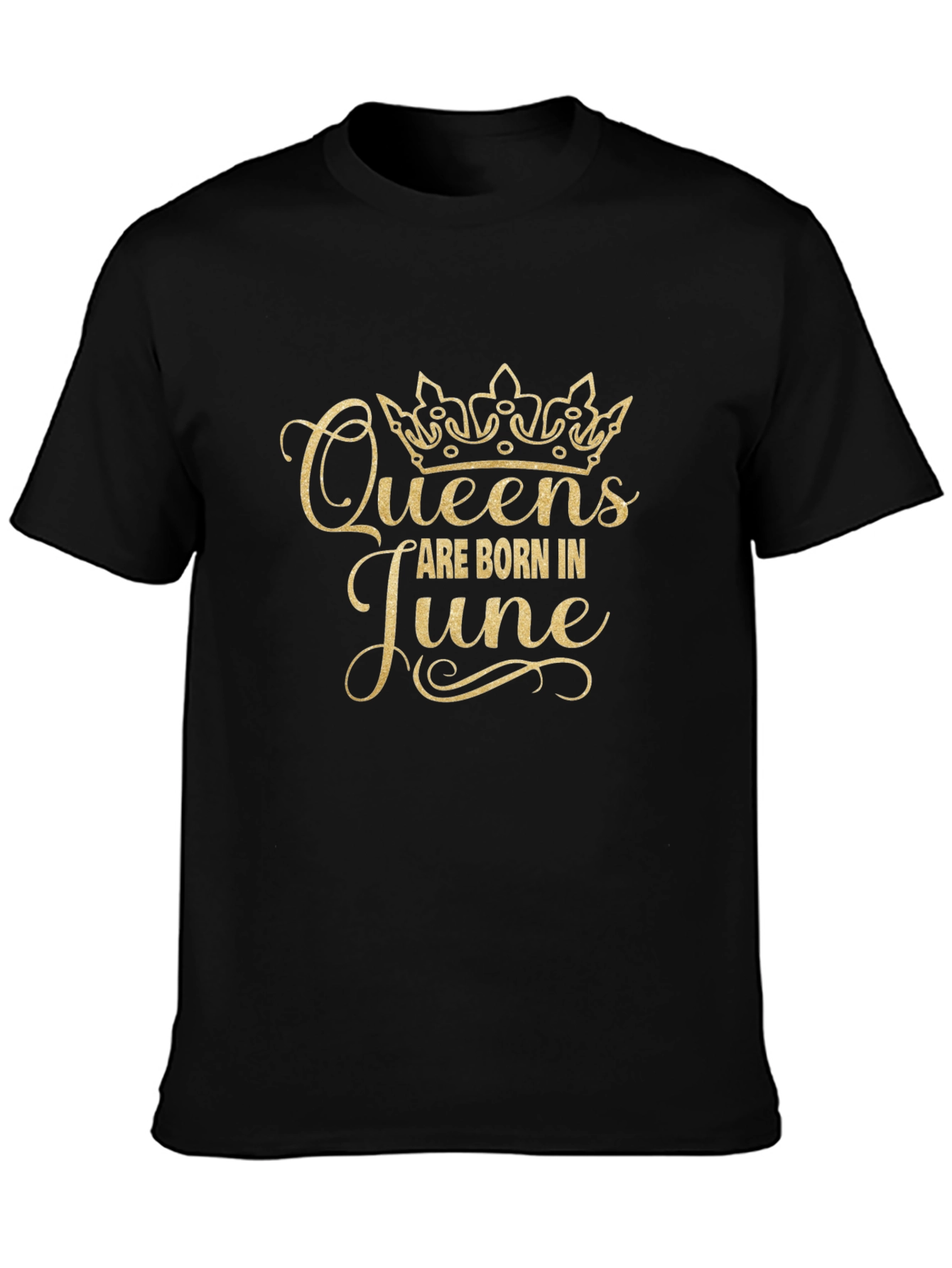 Queens Born in June Black T-Shirt