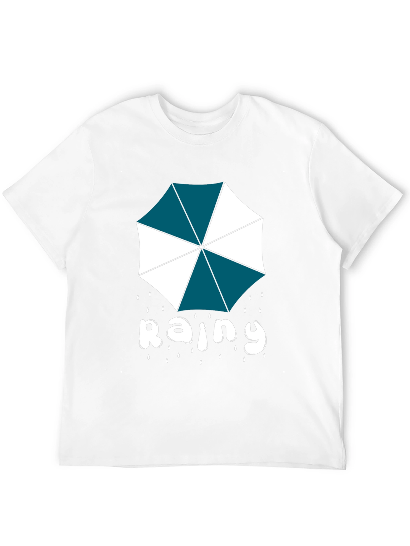 Rainy Day Umbrella Graphic Tee - Stylish Comfort