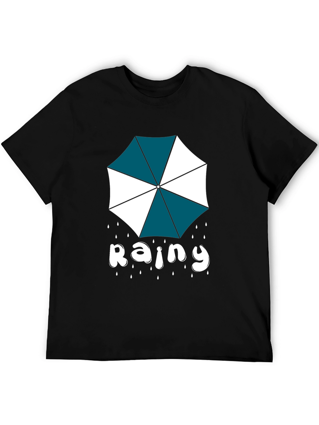 Rainy Day Umbrella Graphic Tee - Stylish Comfort