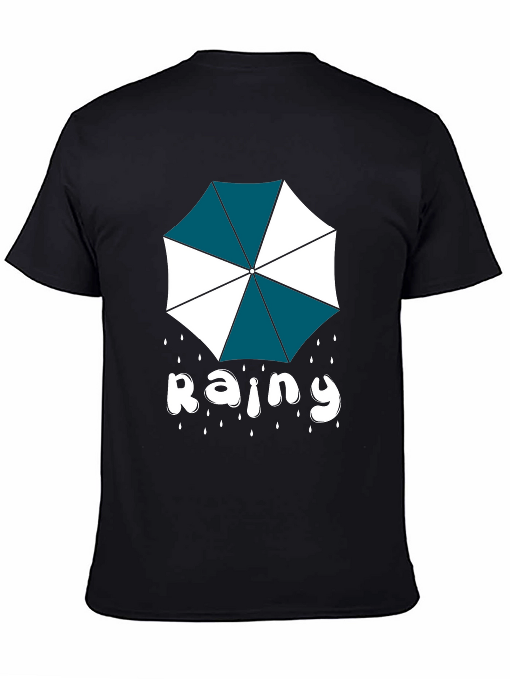 Rainy Day Umbrella Graphic Tee - Stylish Comfort