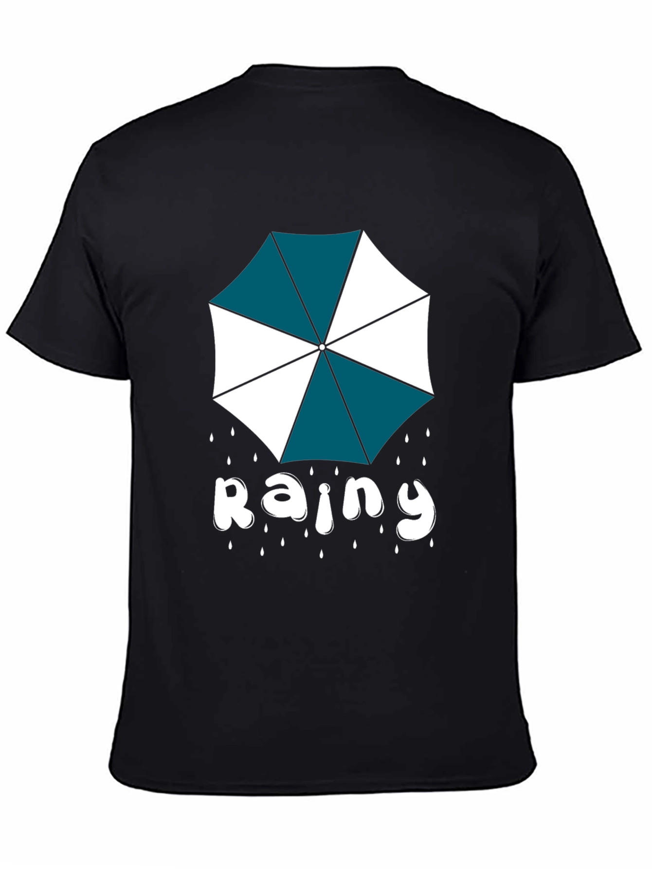 Rainy Day Umbrella Graphic Tee - Stylish Comfort