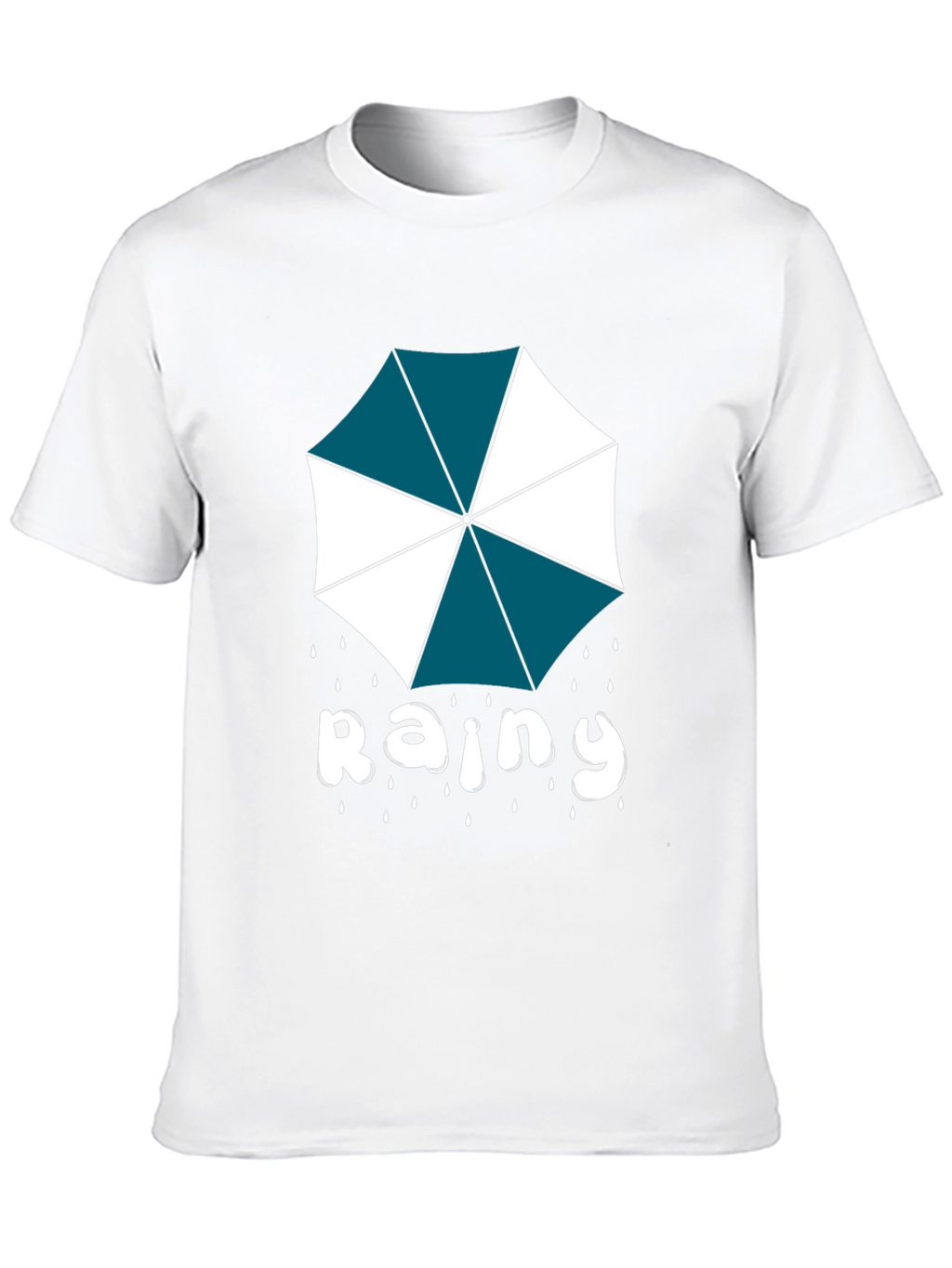 Rainy Day Umbrella Graphic Tee - Stylish Comfort