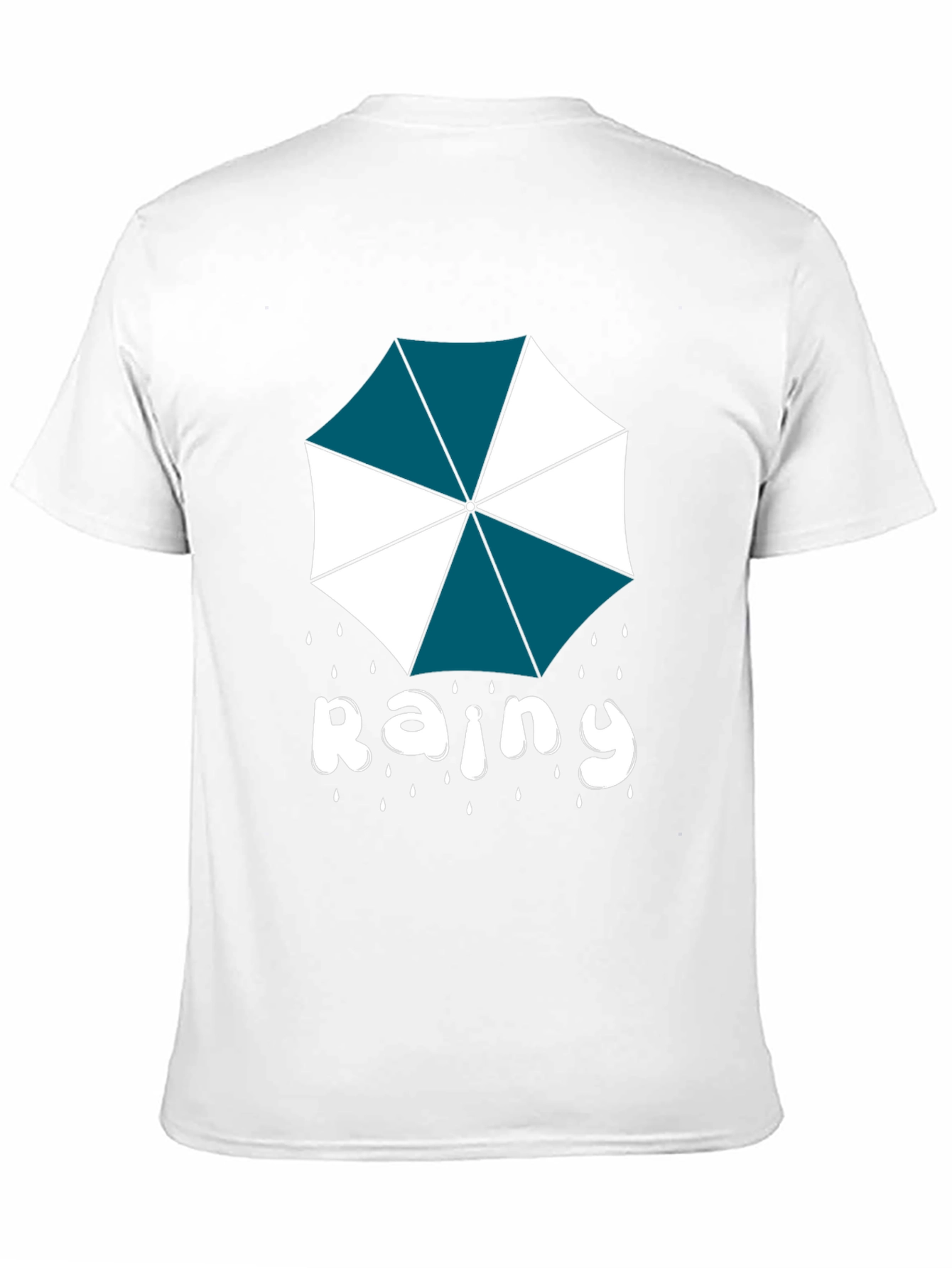 Rainy Day Umbrella Graphic Tee - Stylish Comfort