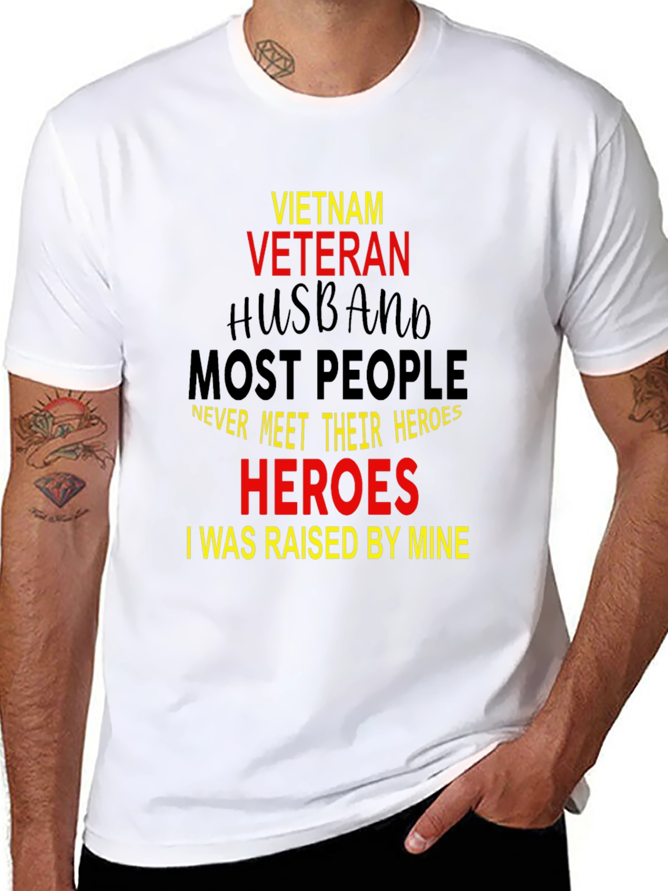 Vietnam Veteran Husband Hero T-Shirt