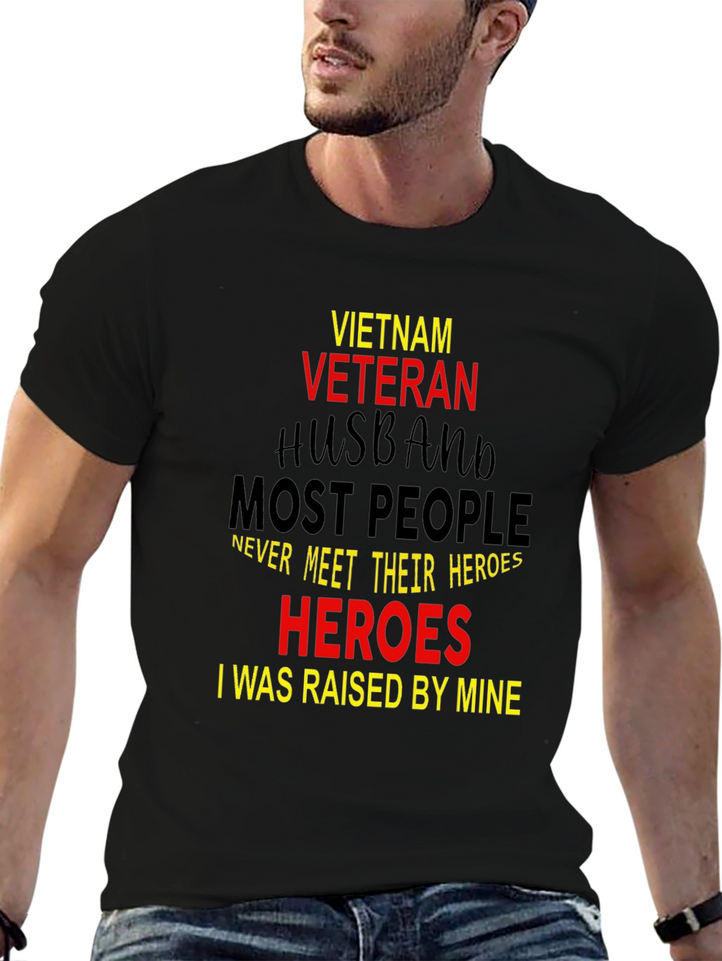 Vietnam Veteran Husband Hero T-Shirt