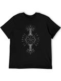 Viking Compass Graphic Black T-Shirt