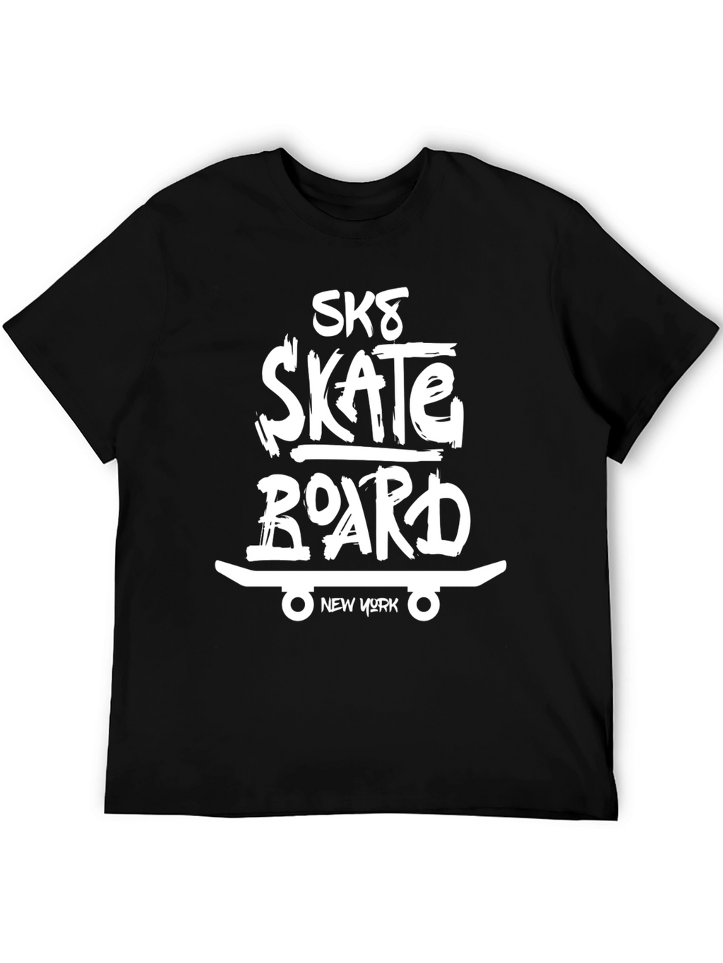 Sk8 Skateboard New York Graphic Tee - Black