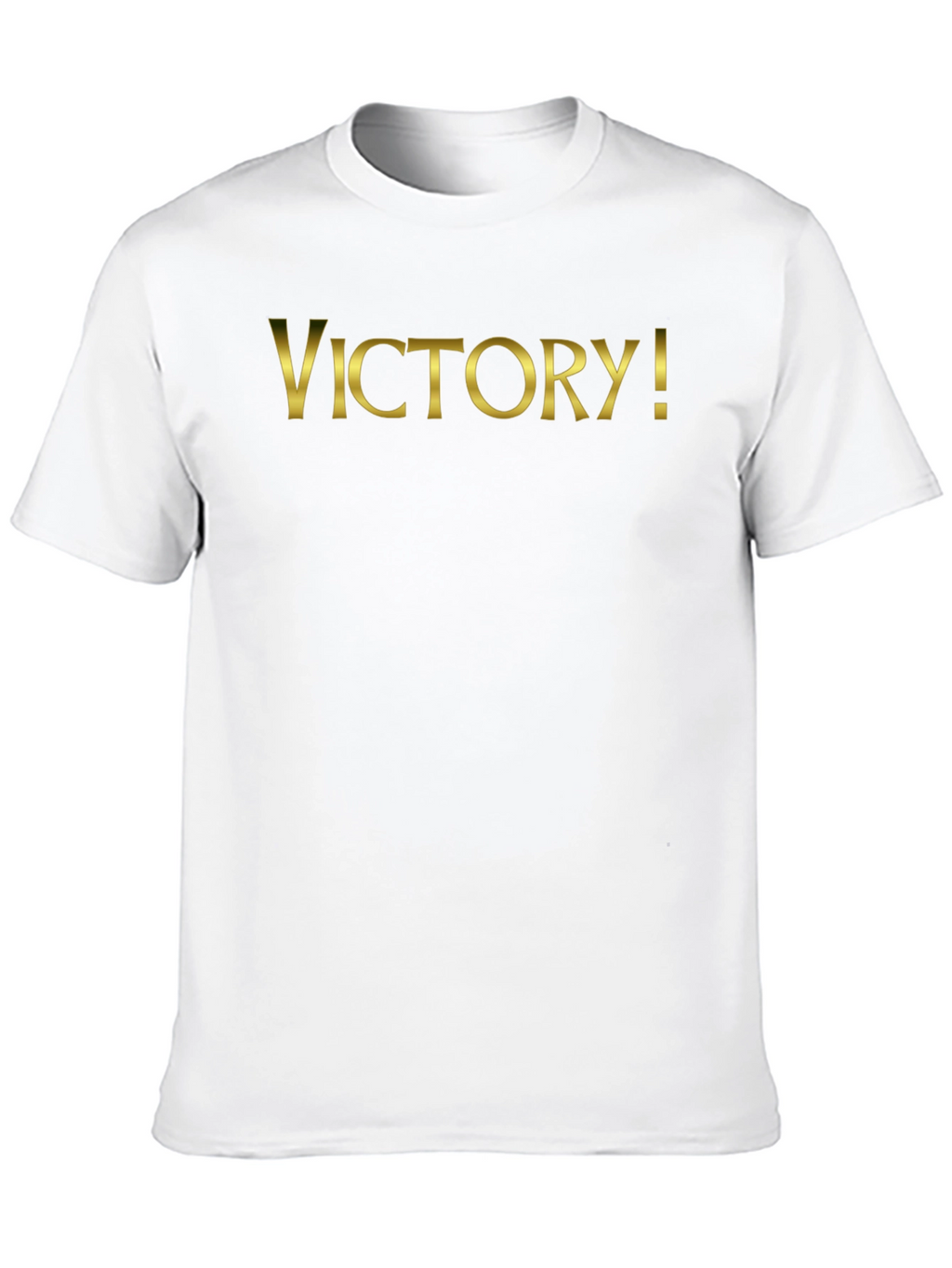 Victory! T-Shirt - Gold Lettering on Black