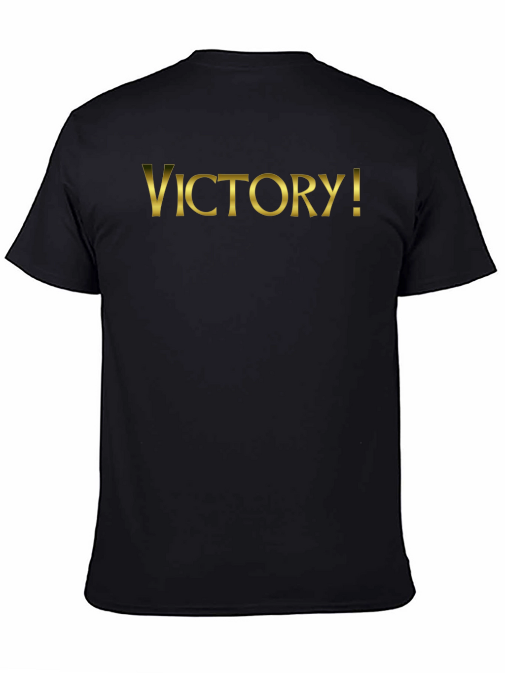 Victory! T-Shirt - Gold Lettering on Black