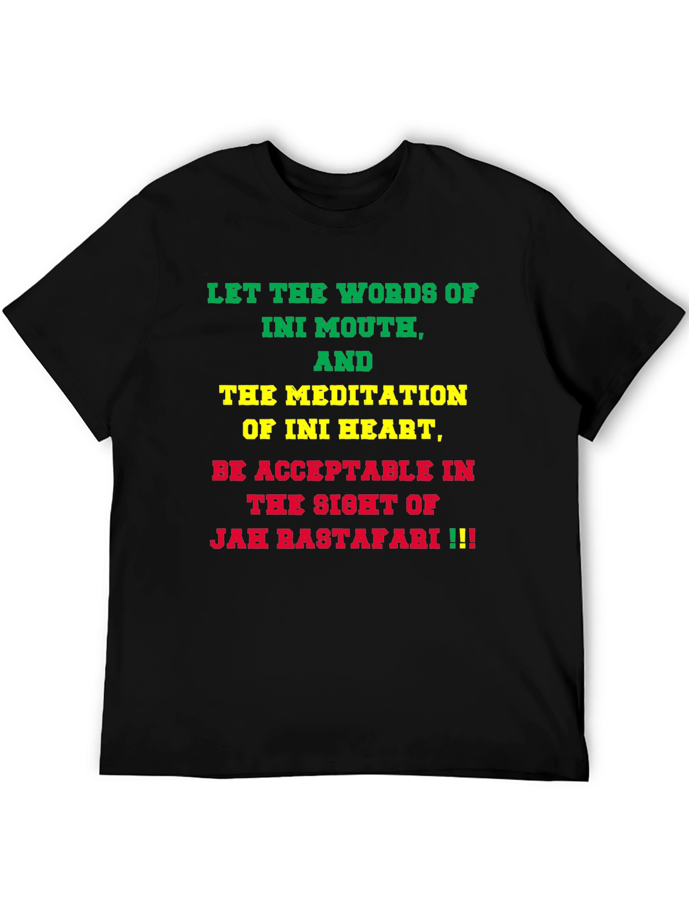 Rasta Jah T-Shirt - Words of INI Mouth Meditation