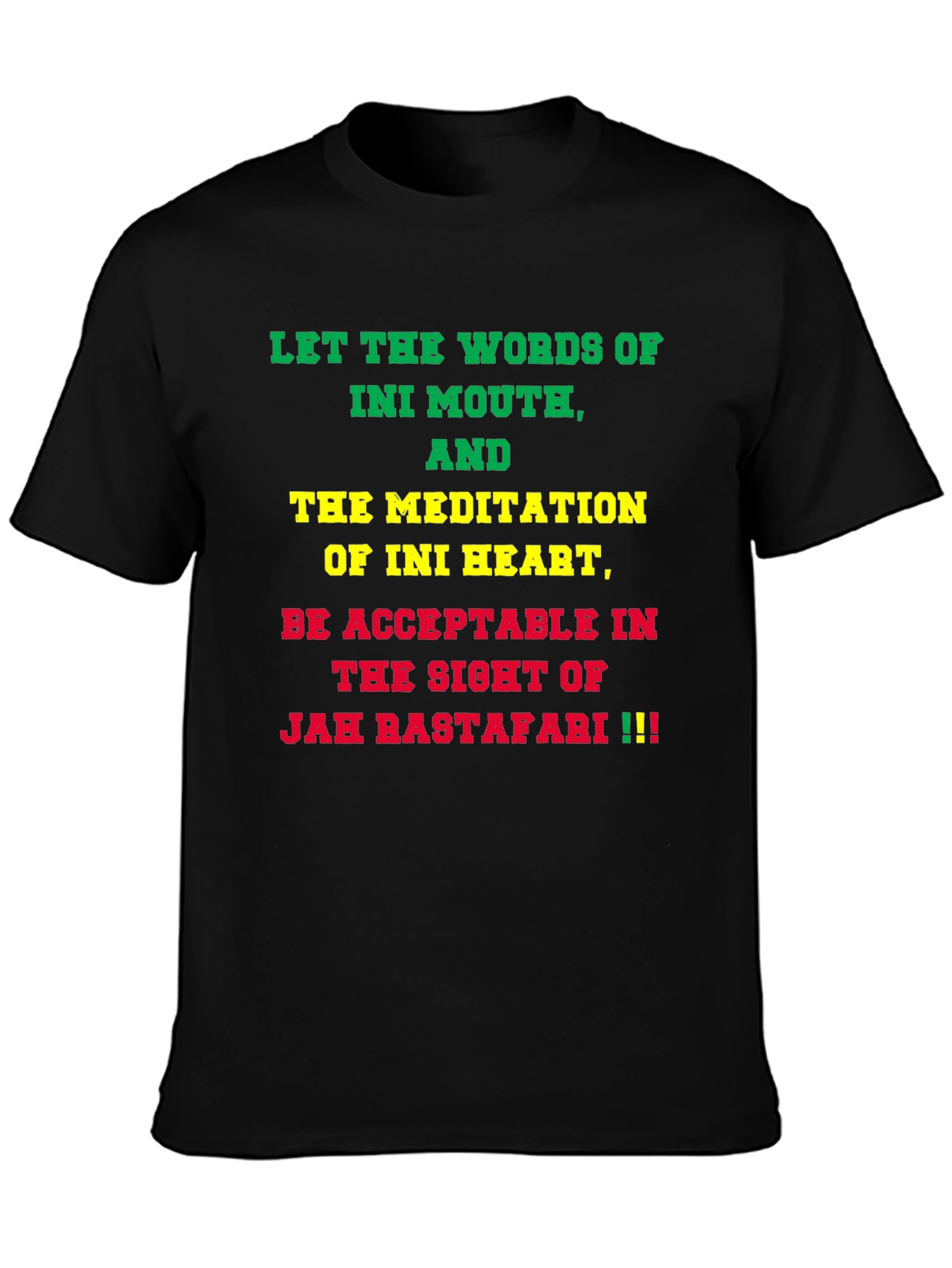 Rasta Jah T-Shirt - Words of INI Mouth Meditation