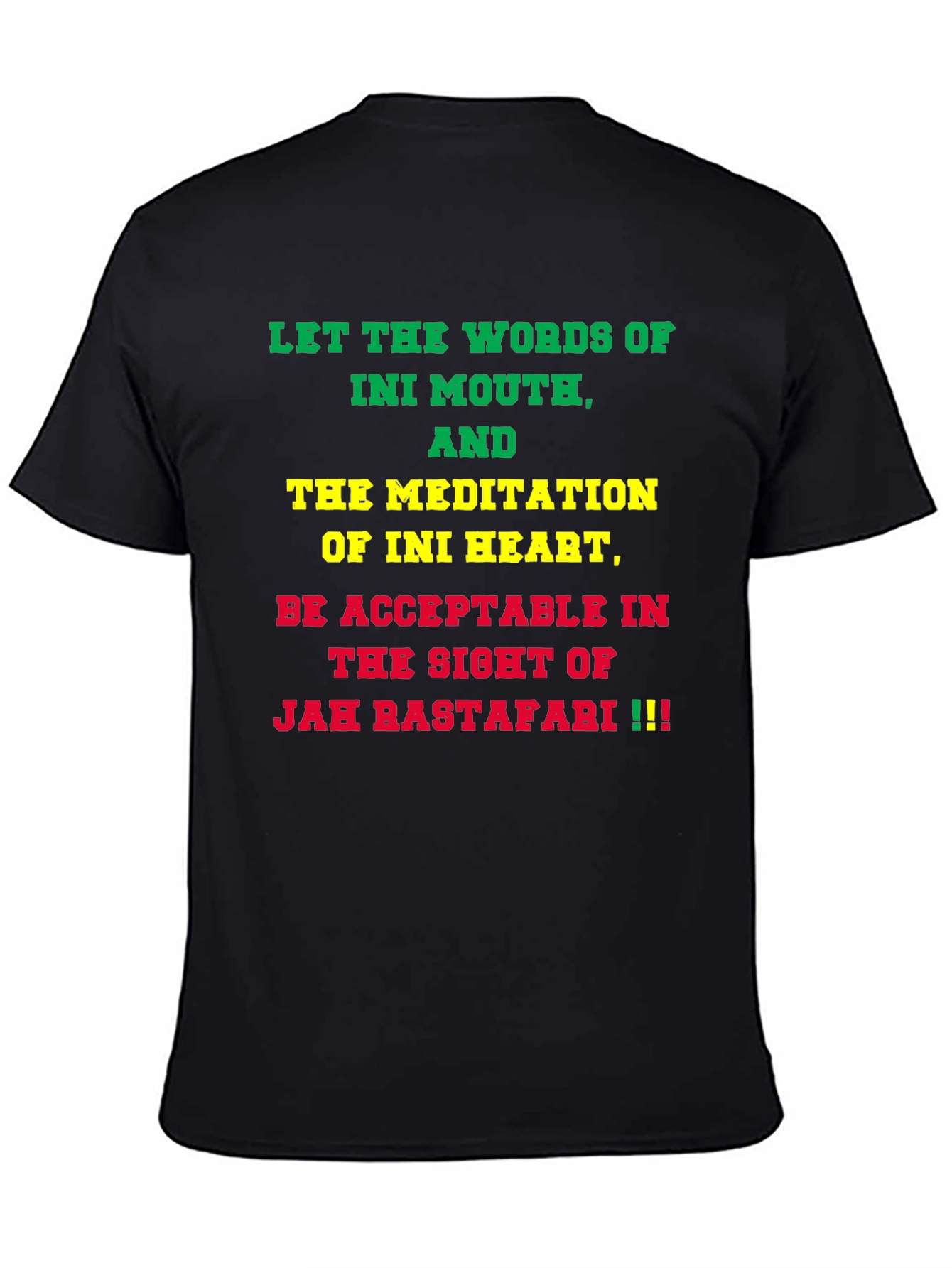 Rasta Jah T-Shirt - Words of INI Mouth Meditation