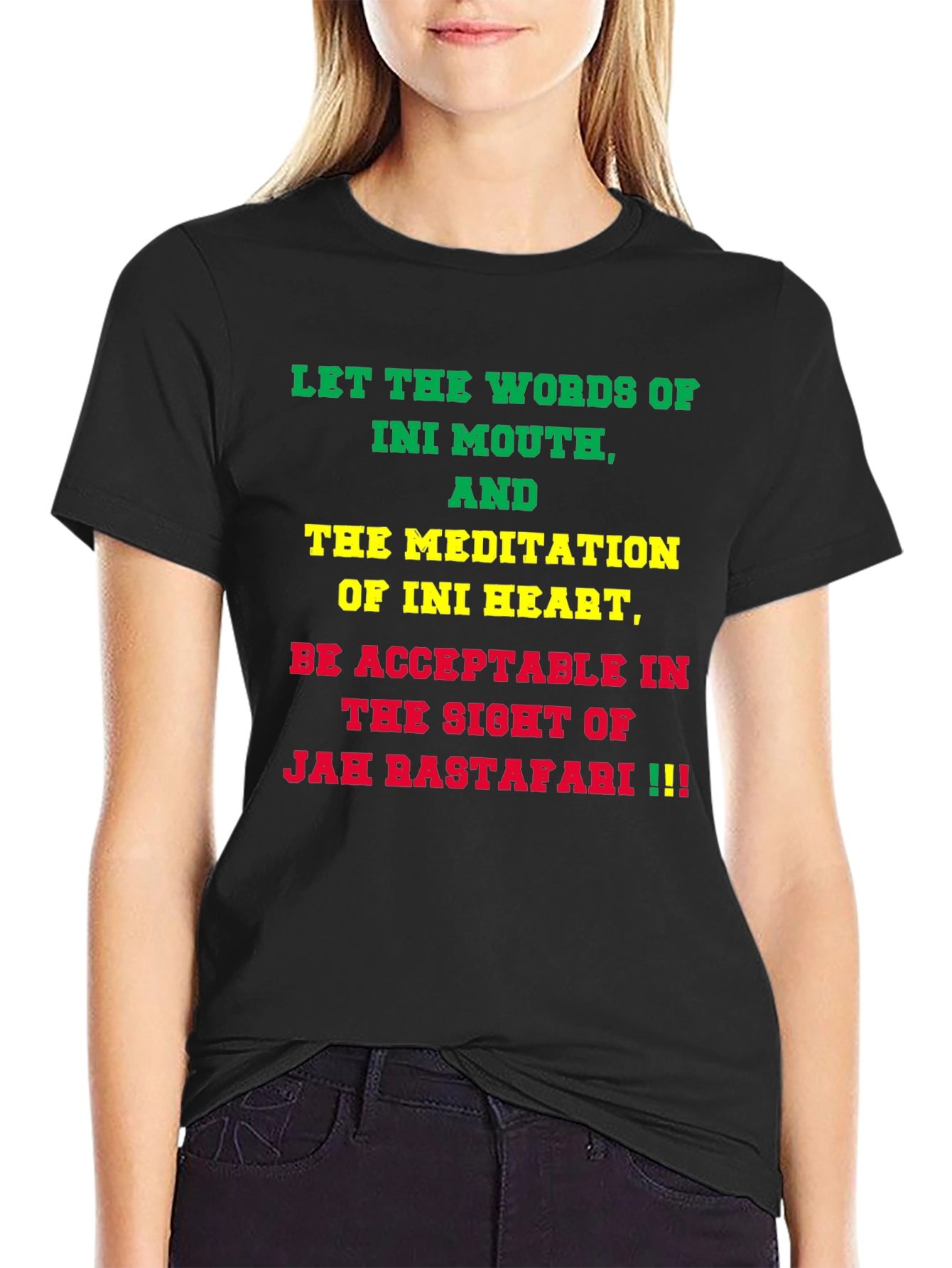Rasta Jah T-Shirt - Words of INI Mouth Meditation