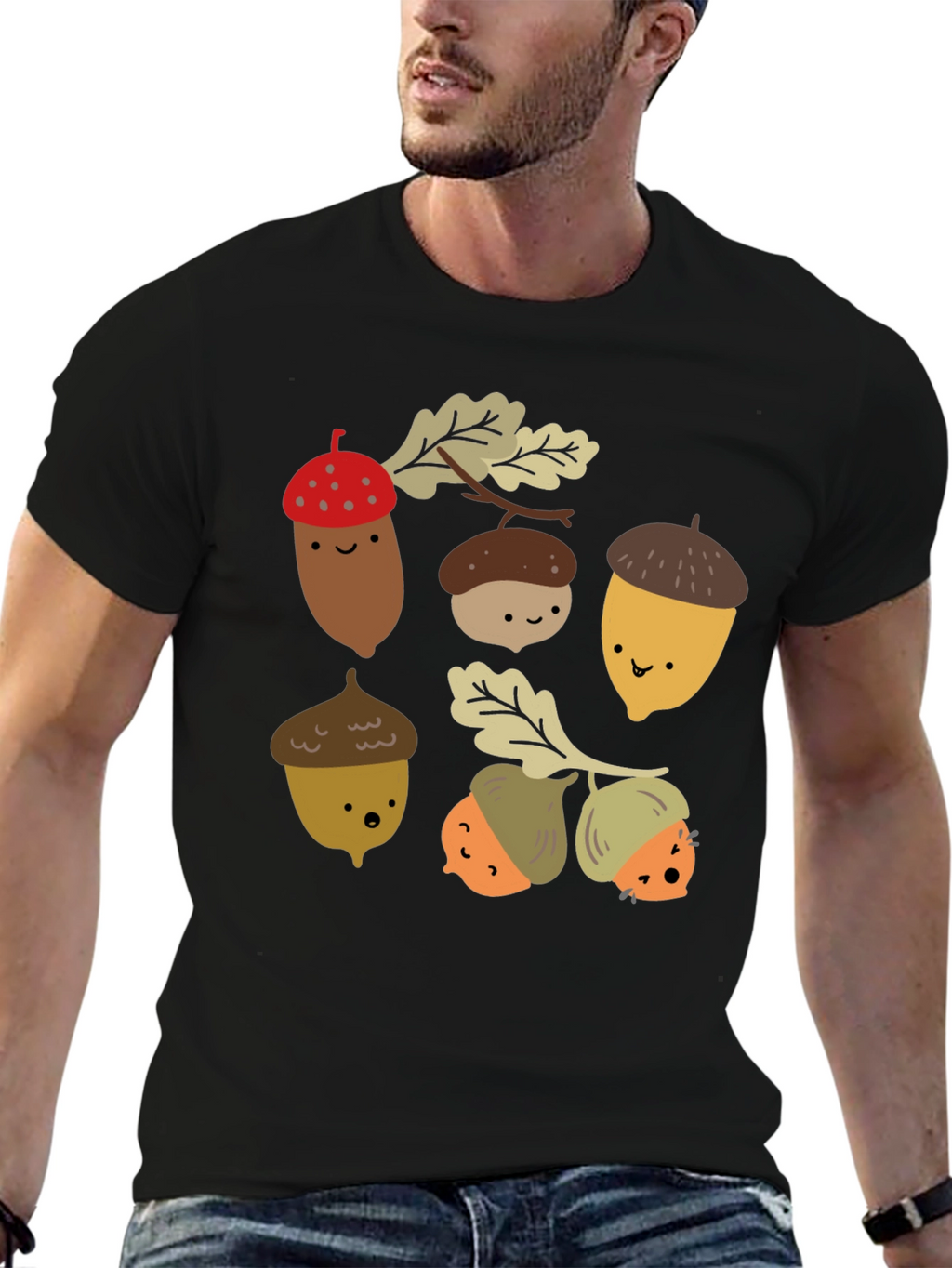 Cute Acorn Cartoon T-Shirt