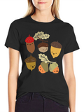 Cute Acorn Cartoon T-Shirt