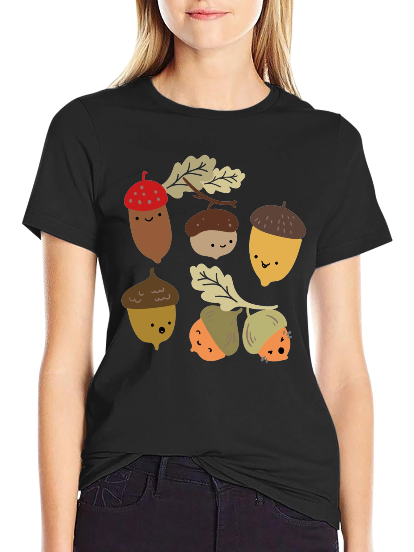 Cute Acorn Cartoon T-Shirt