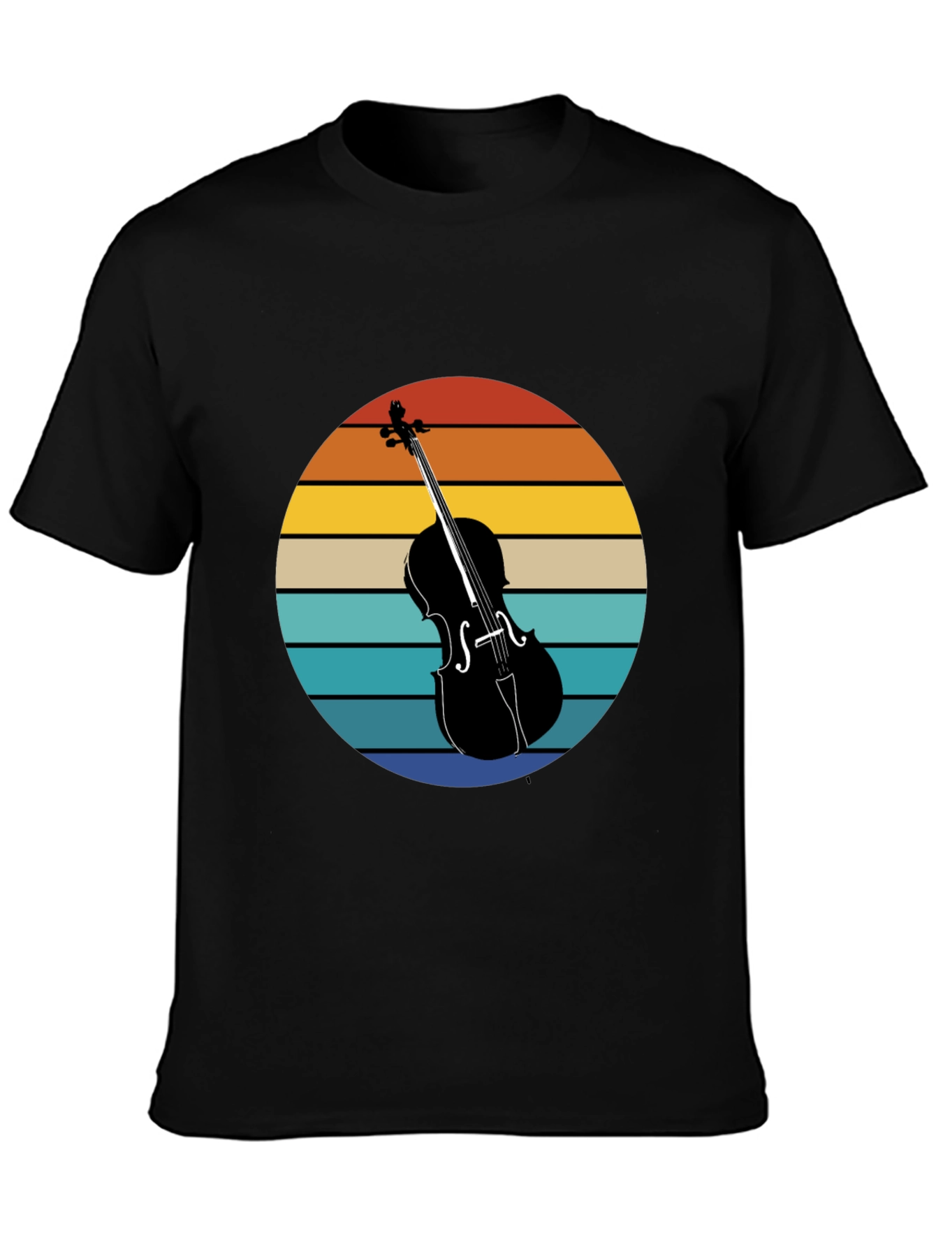 Vintage Sunset Cello Graphic Tee