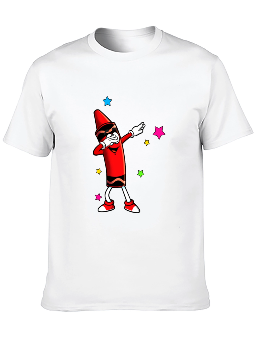Dabbing Crayon Graphic Tee - Black Casual Top