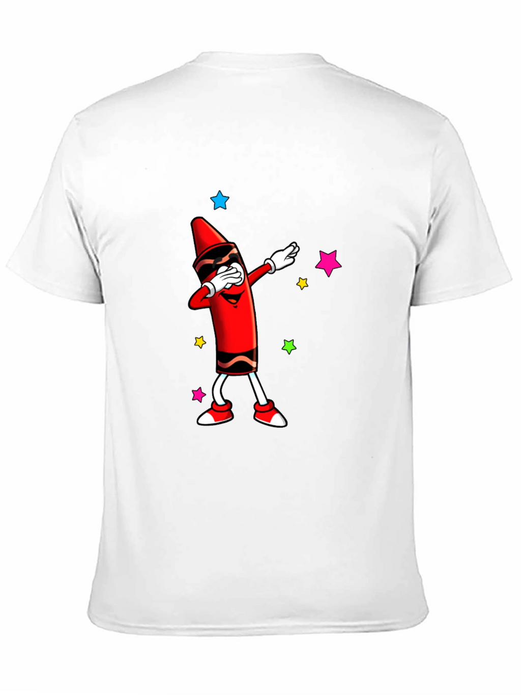 Dabbing Crayon Graphic Tee - Black Casual Top