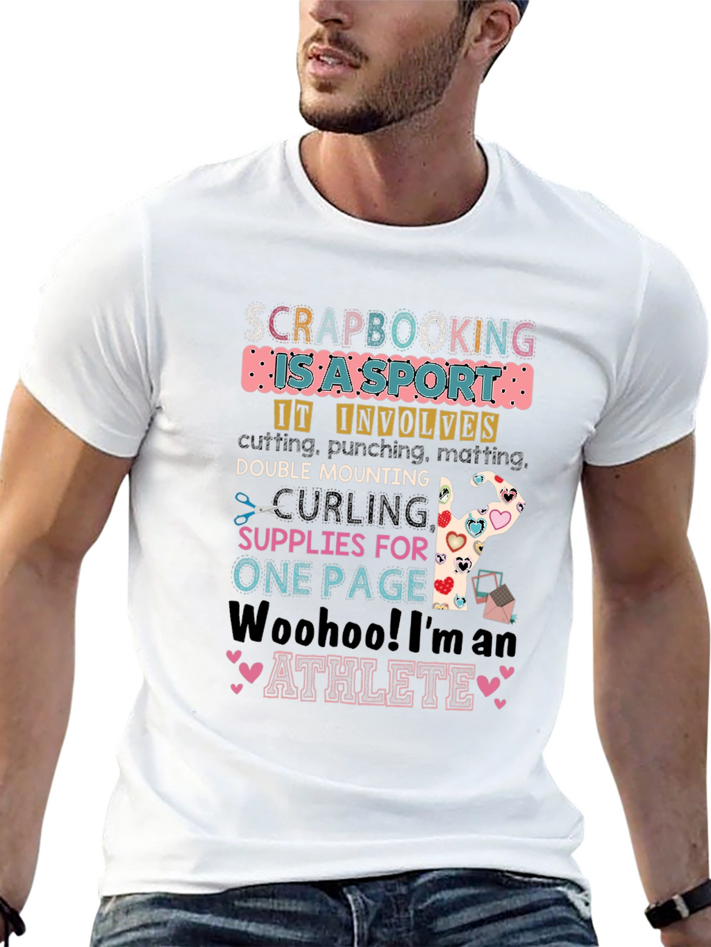 Scrapbooking Athlete Graphic Tee