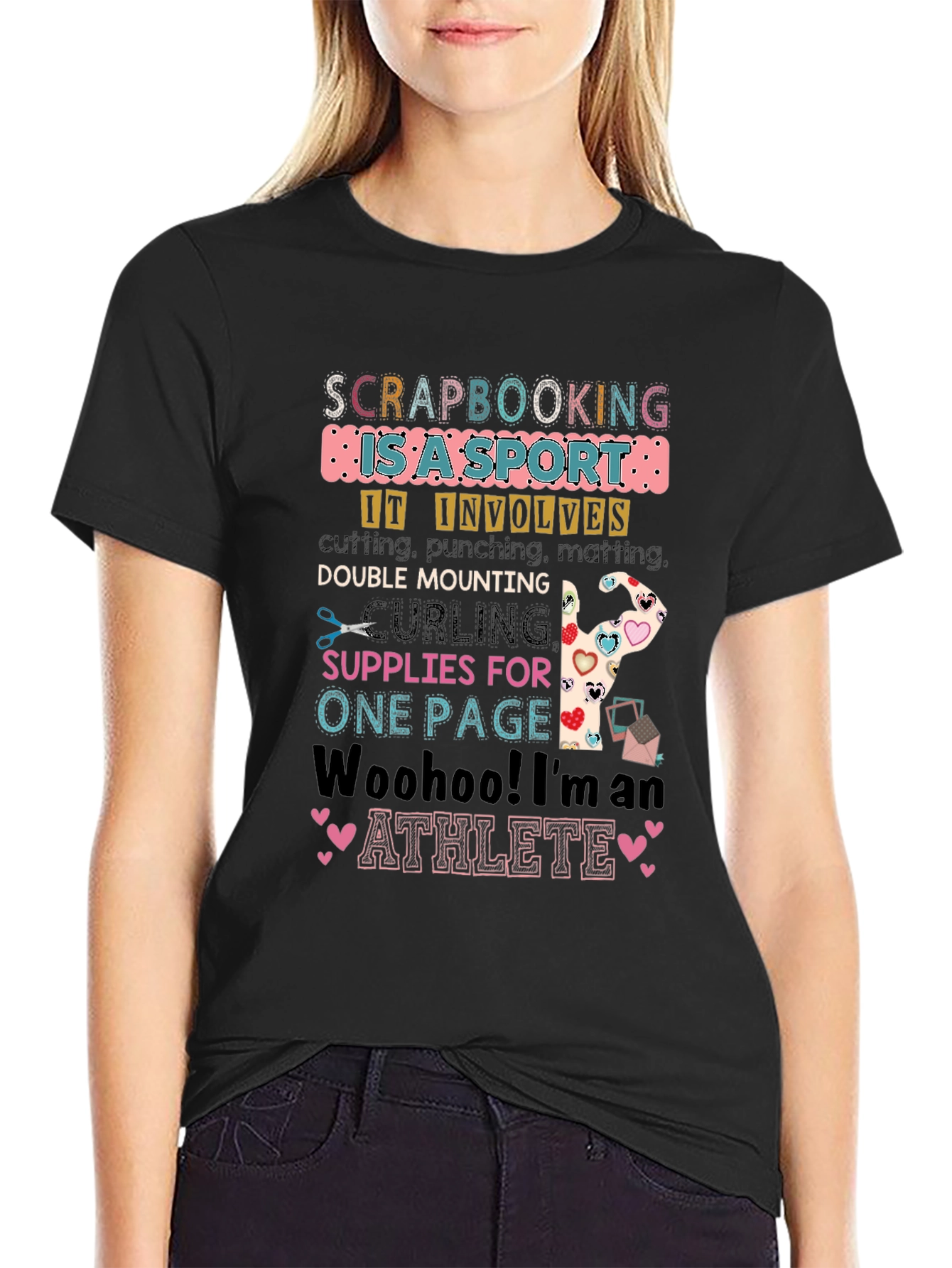 Scrapbooking Athlete Graphic Tee
