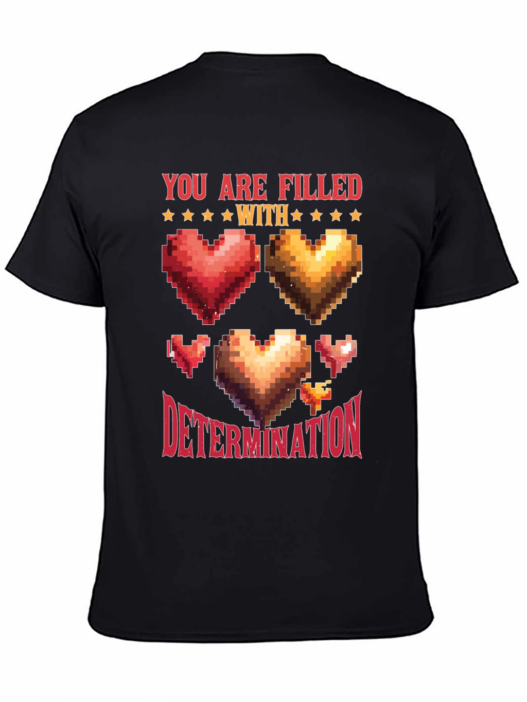 Pixel Heart Determination Graphic T-Shirt