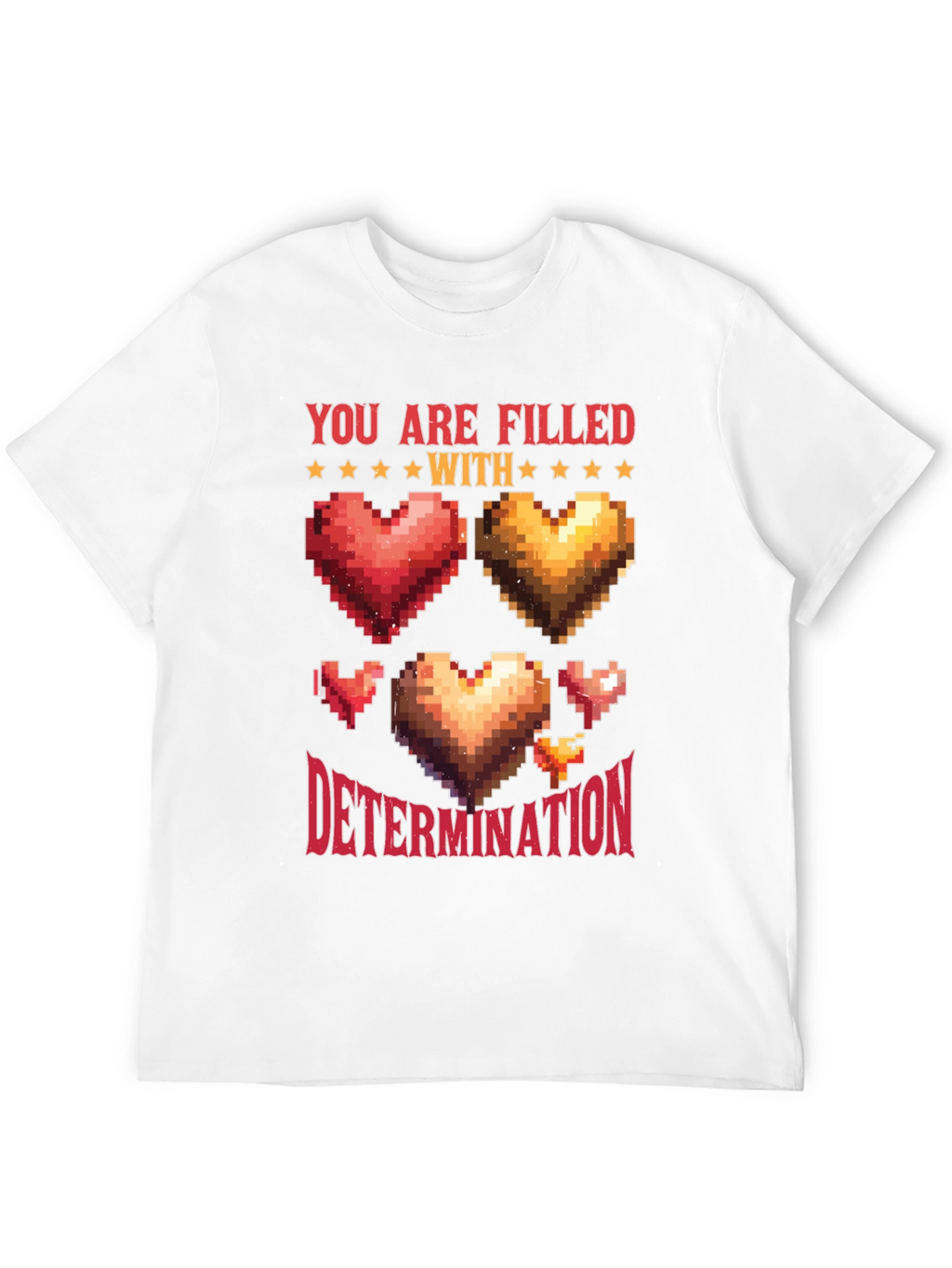 Pixel Heart Determination Graphic T-Shirt