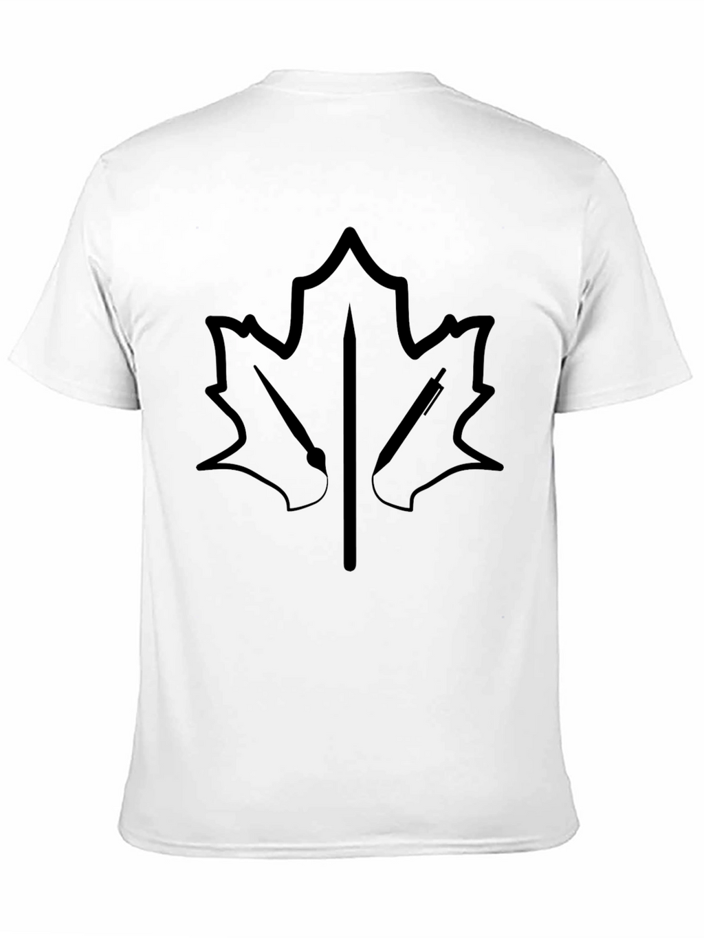 Maple Leaf Artist T-Shirt - Black Cotton Tee
