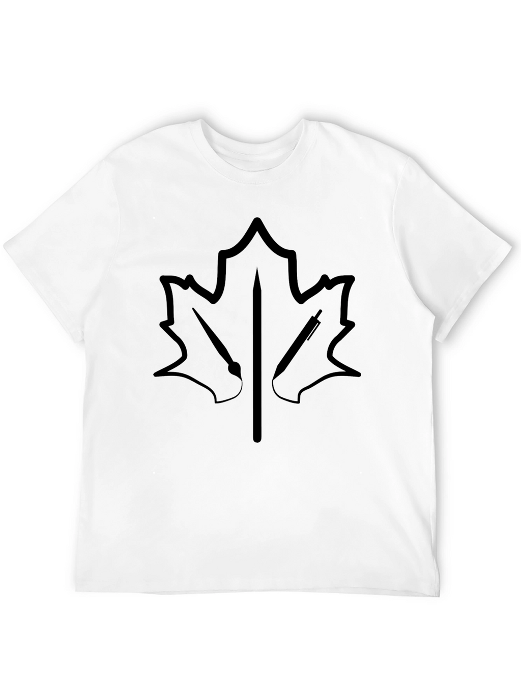 Maple Leaf Artist T-Shirt - Black Cotton Tee