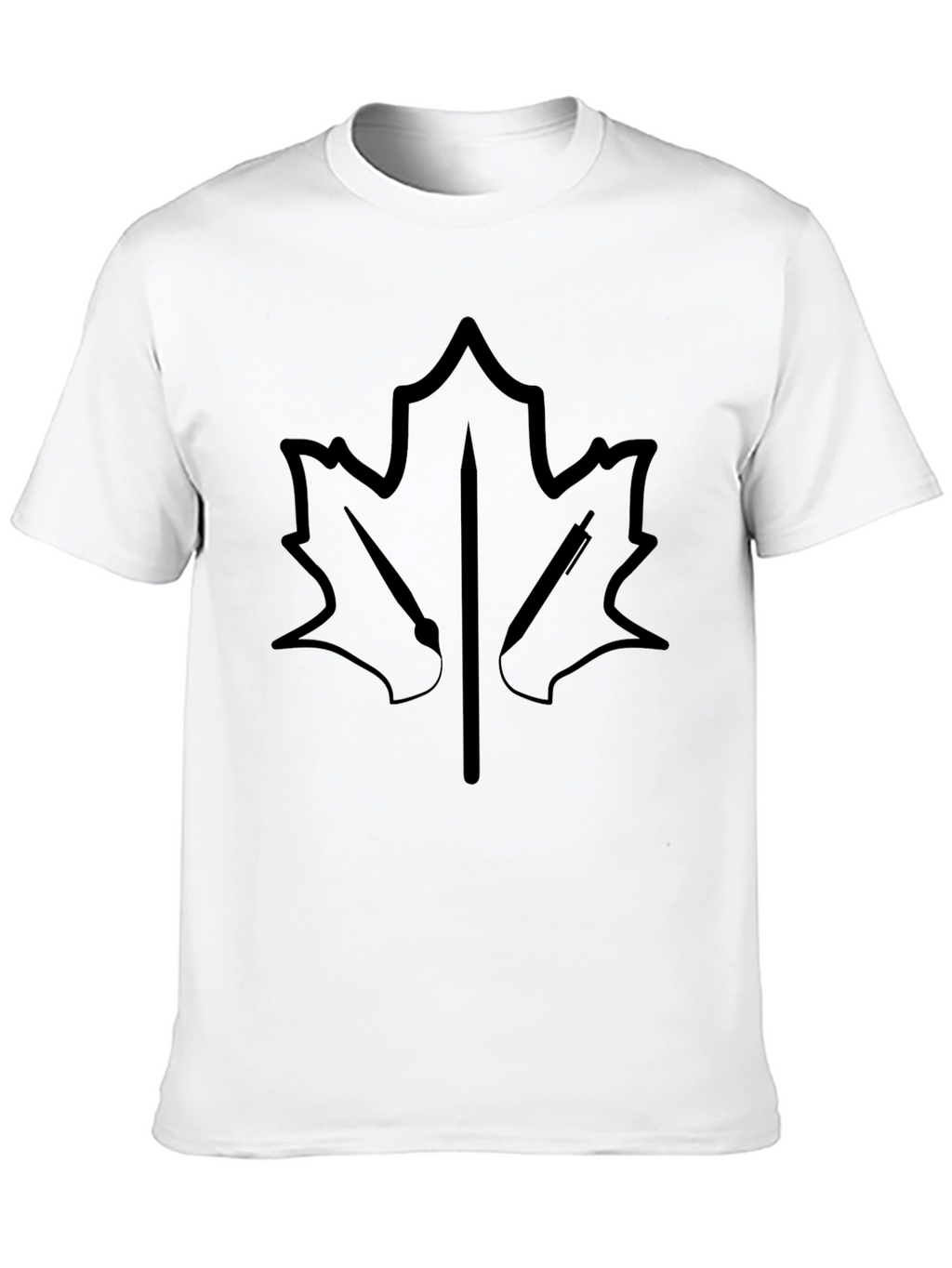 Maple Leaf Artist T-Shirt - Black Cotton Tee