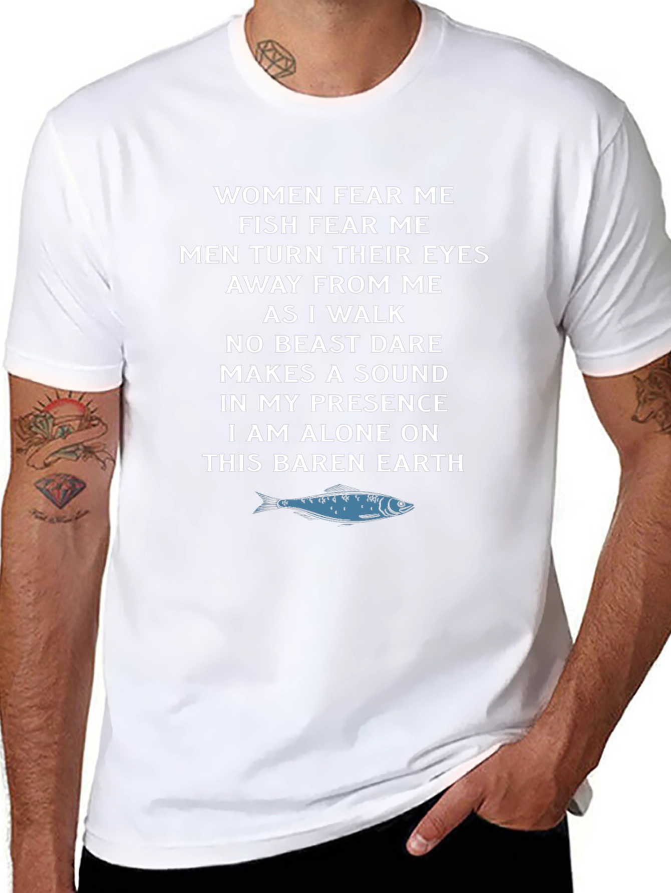 Fear Me Graphic Tee - Sardine T-Shirt