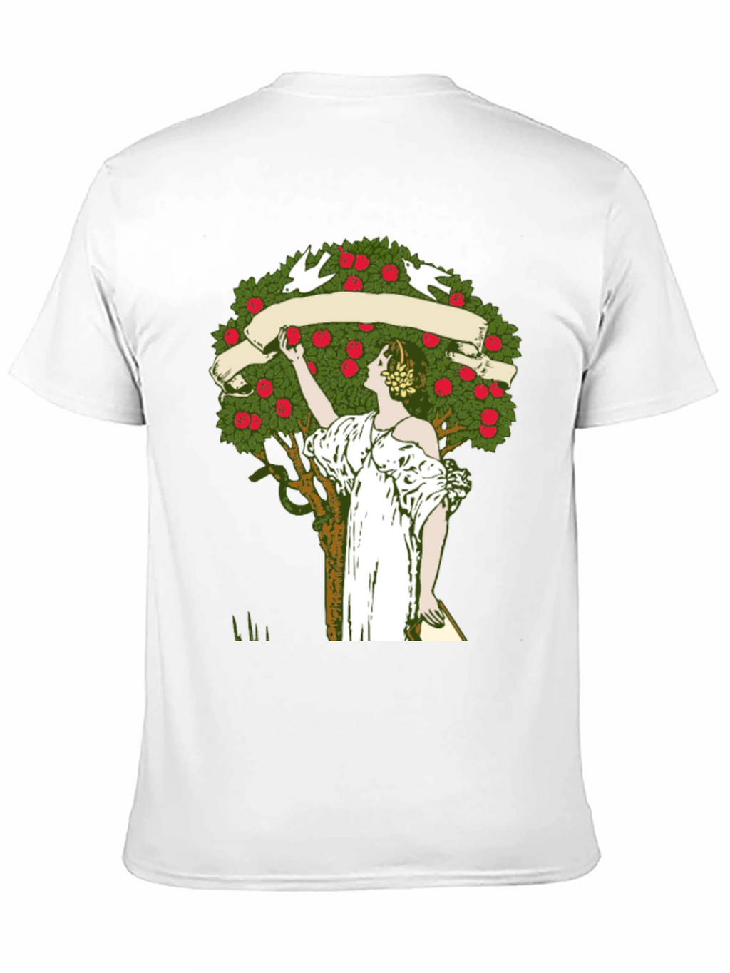 Woman Picking Apples T-Shirt - Nature Art Tee