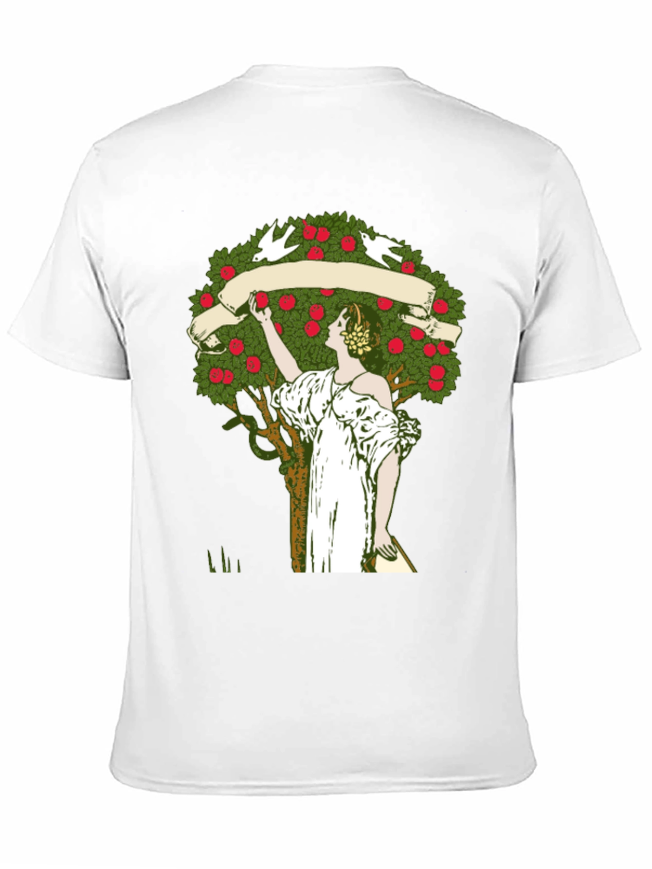 Woman Picking Apples T-Shirt - Nature Art Tee