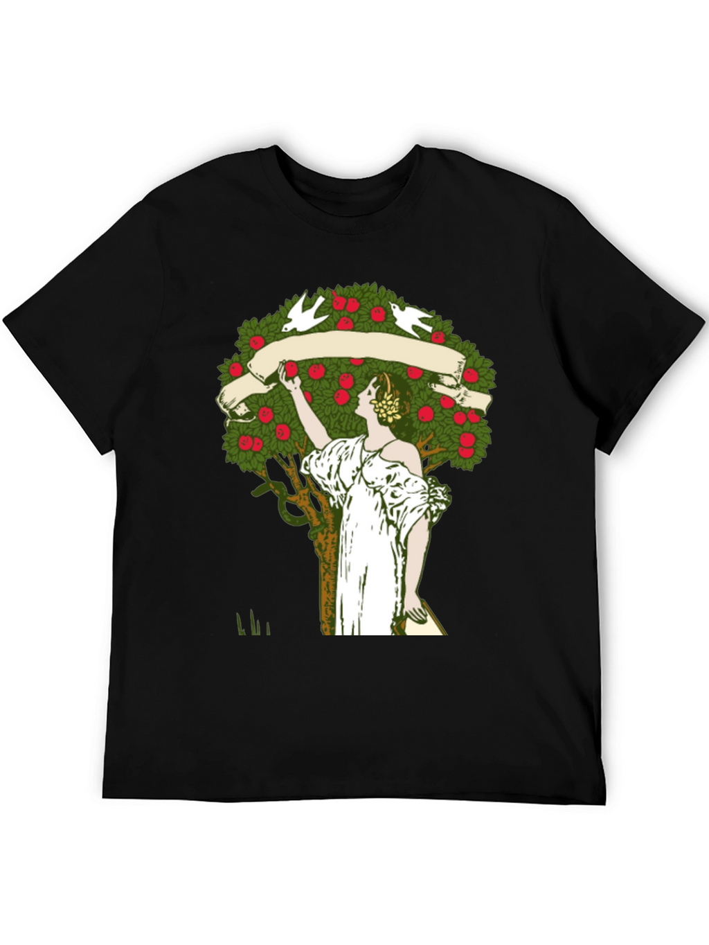 Woman Picking Apples T-Shirt - Nature Art Tee