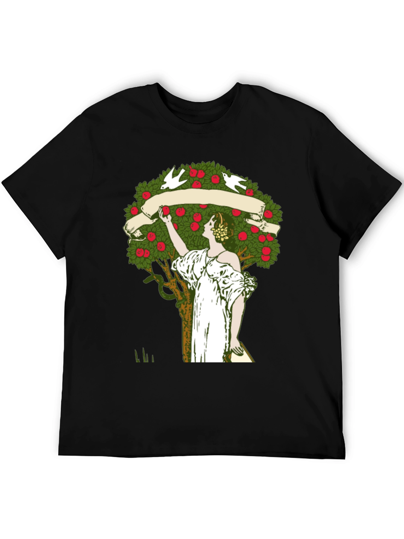 Woman Picking Apples T-Shirt - Nature Art Tee