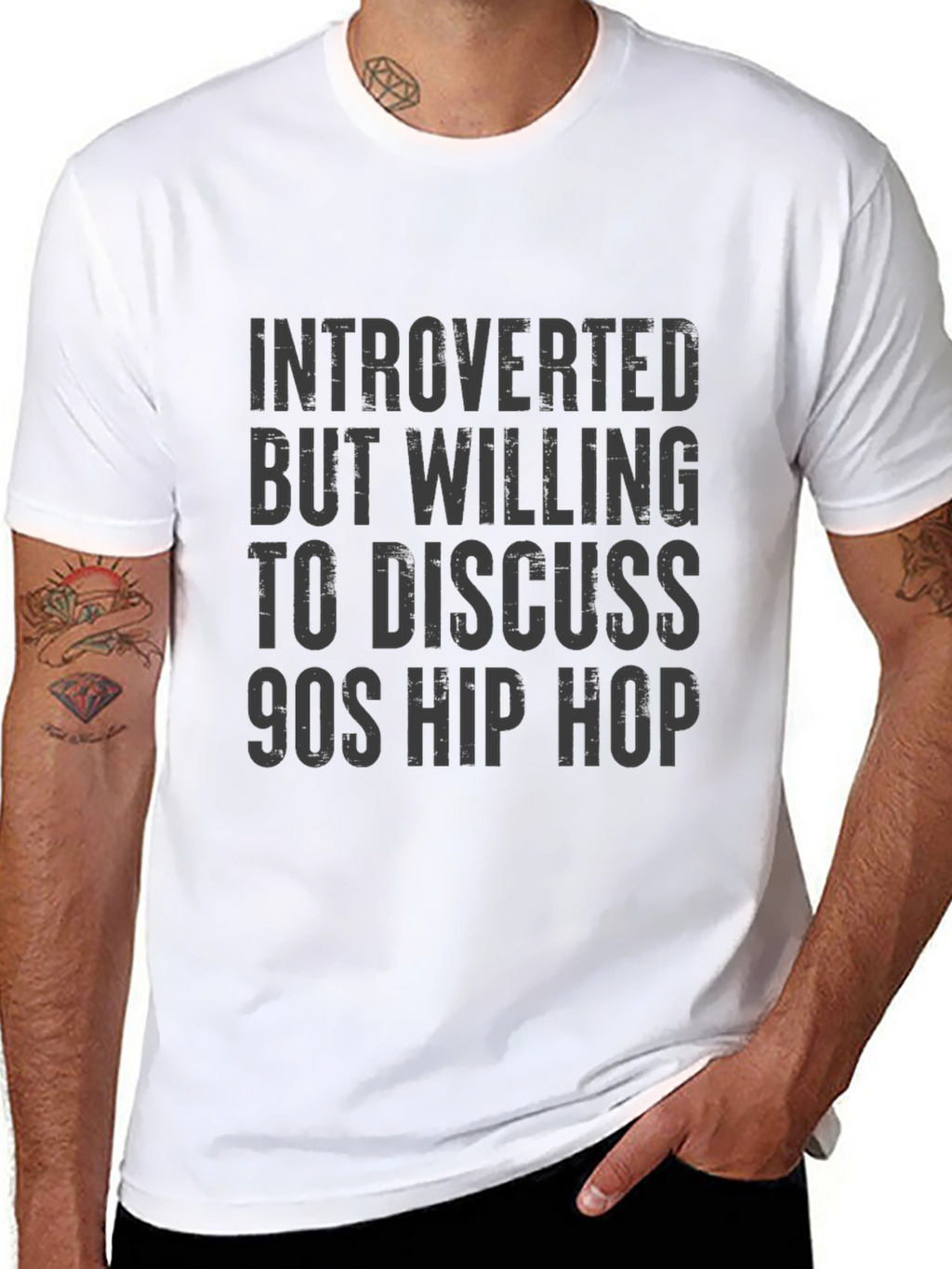 Introverted 90s Hip Hop Graphic T-Shirt