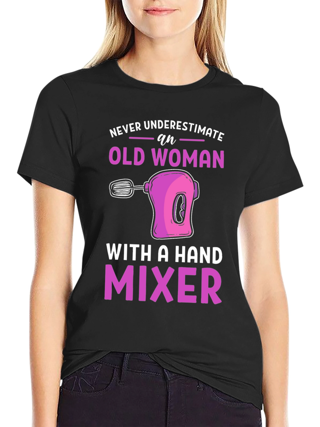 Old Woman Hand Mixer Graphic Tee