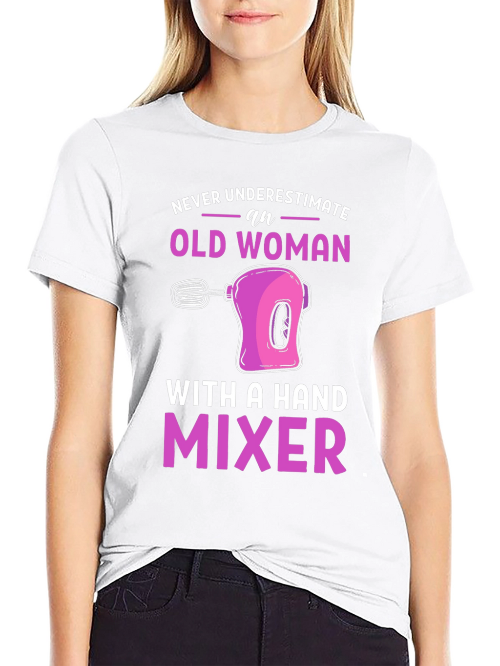 Old Woman Hand Mixer Graphic Tee