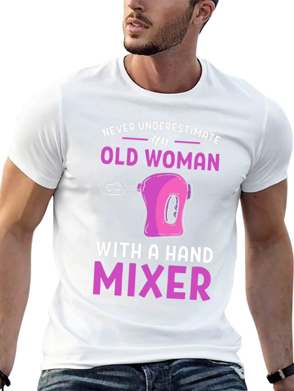 Old Woman Hand Mixer Graphic Tee