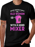 Old Woman Hand Mixer Graphic Tee