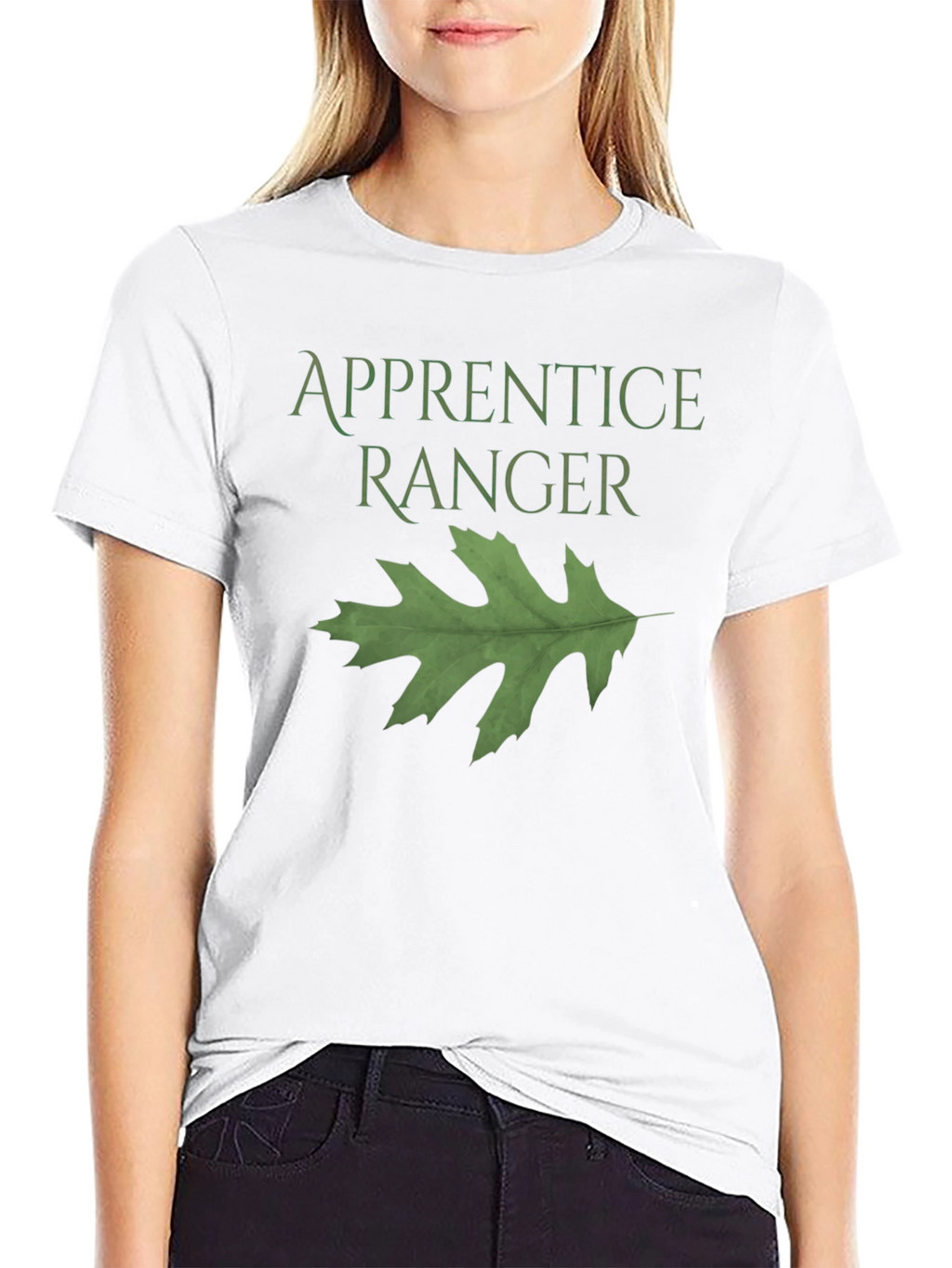 Apprentice Ranger Black T-Shirt with Leaf Design